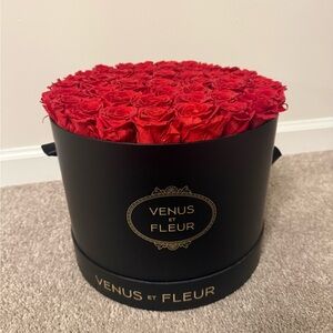 Venus et Fleur Red Roses in Black Box